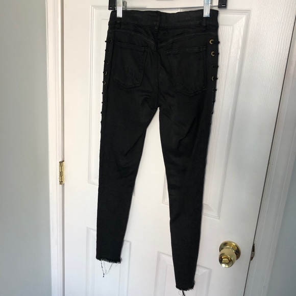 DL1961 Florence Coated Lace Up Sides Jean - Picture 5 of 9